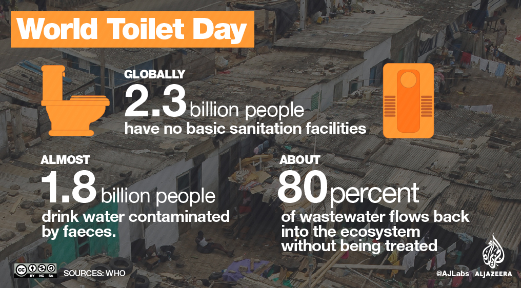 statistics about toilet usage worldwide in relation to the wostman eco-flush toilet